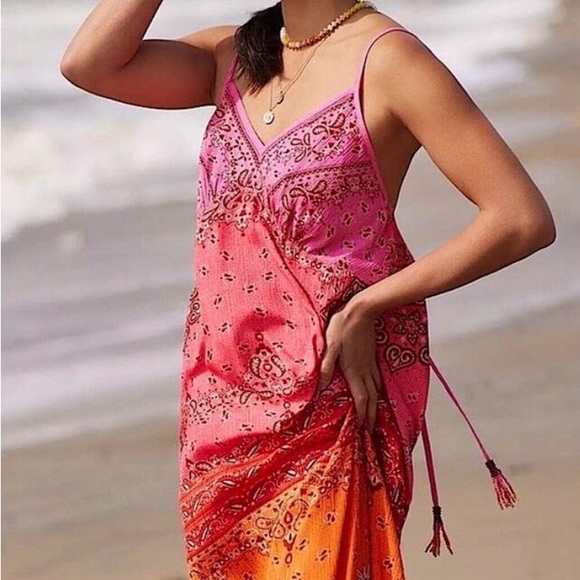 Anthropologie Pink and Orange Maxi Dress - Picture 12 of 12